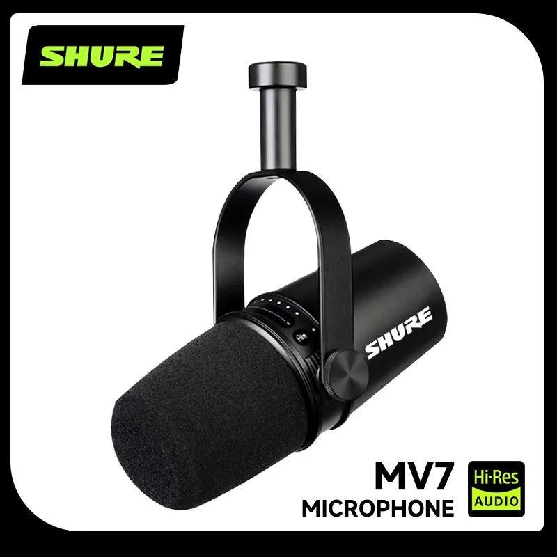 Usb Sound Card - Micrófono Dinámico Híbrido USB/XLR Shure MV7,
