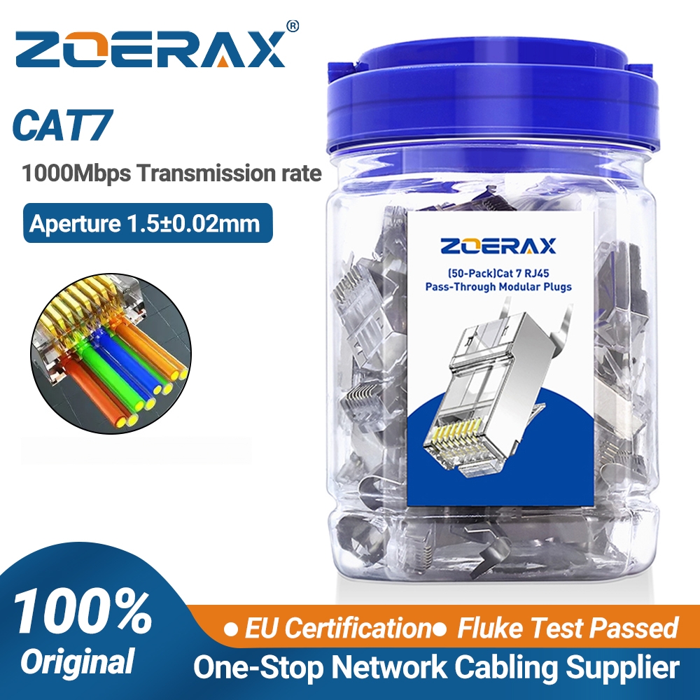 Rj45 Jack - ZoeRax Paquete de 50 conectores RJ45