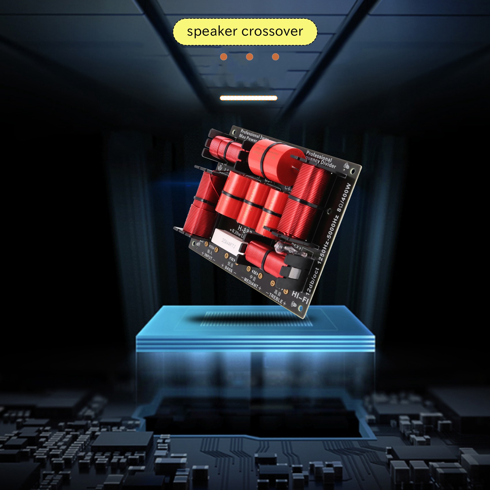 Speaker Crossover - Excelente-400W Divisor cruzado de 3 vías