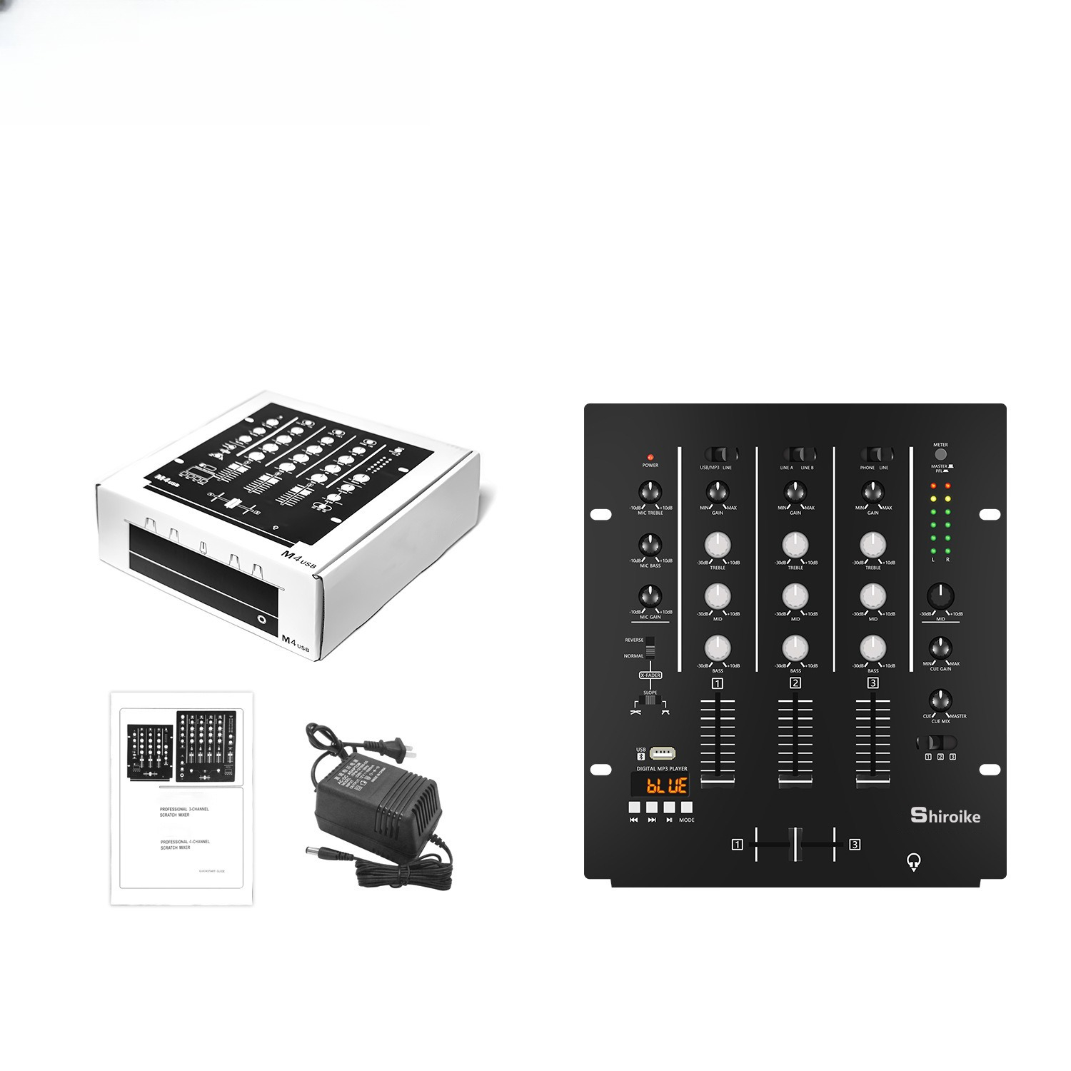 Mezclador de DJ de 4 Canales,  - Audio Interface reseña y precio