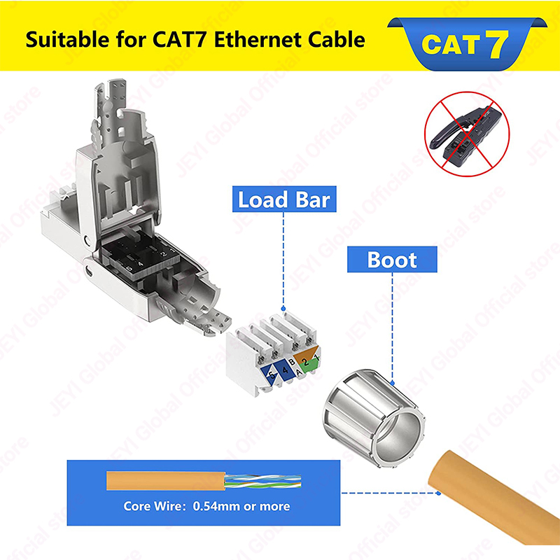 Conector RJ45 CAT7 6A 8P8C STP - Rj45 Jack reseña y precio