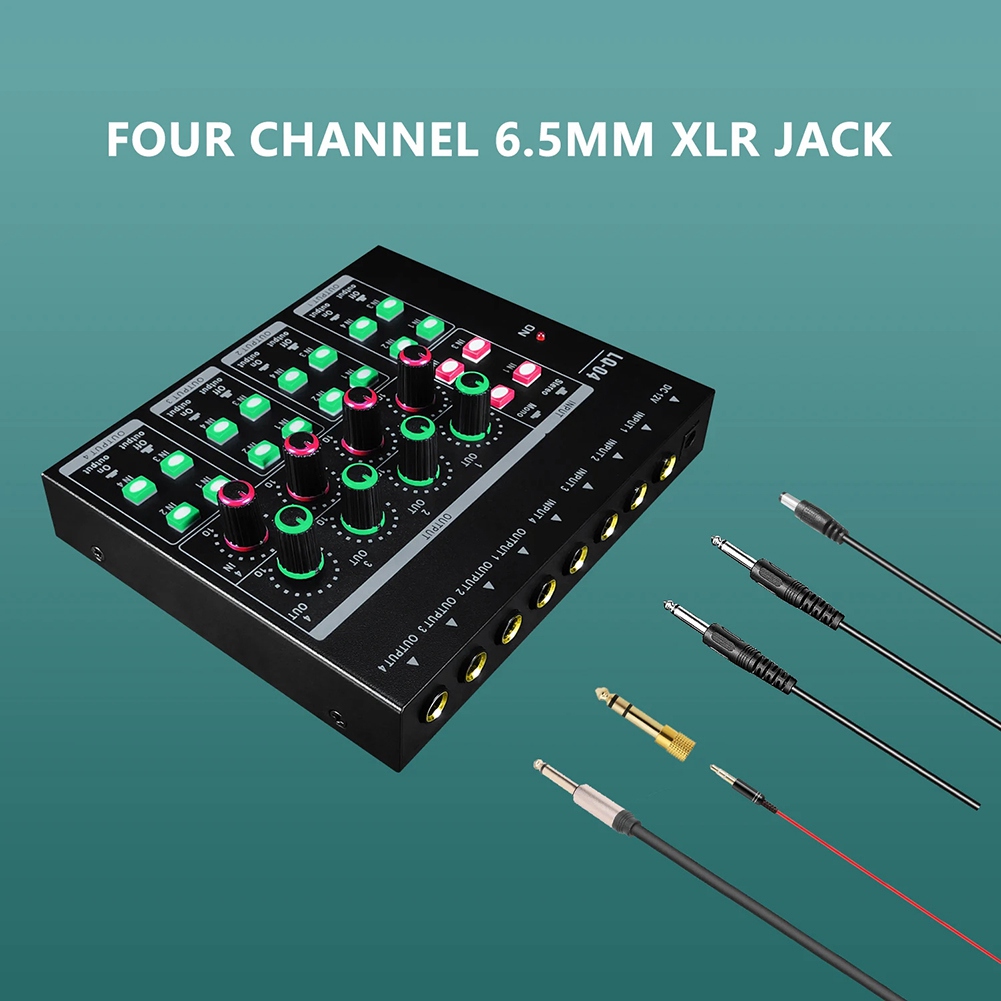 (MEOF) -LQ04 Mezclador de 4 Ca - Audio Interface reseña y precio