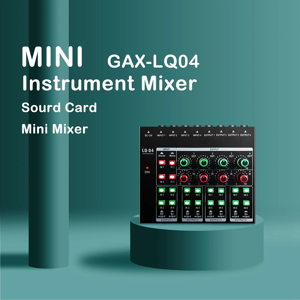 (MEOF) -LQ04 Mezclador de 4 Ca - Audio Interface reseña y precio