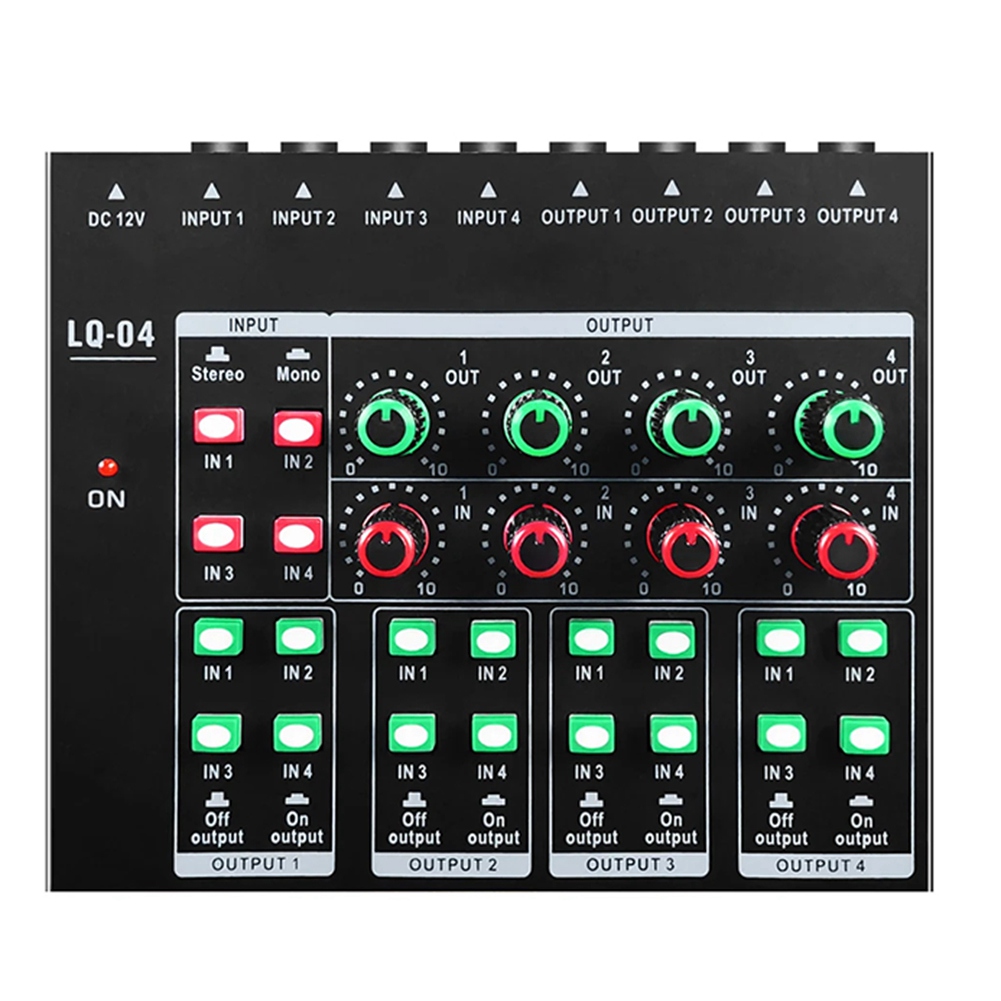 (MEOF) -LQ04 Mezclador de 4 Ca - Audio Interface reseña y precio