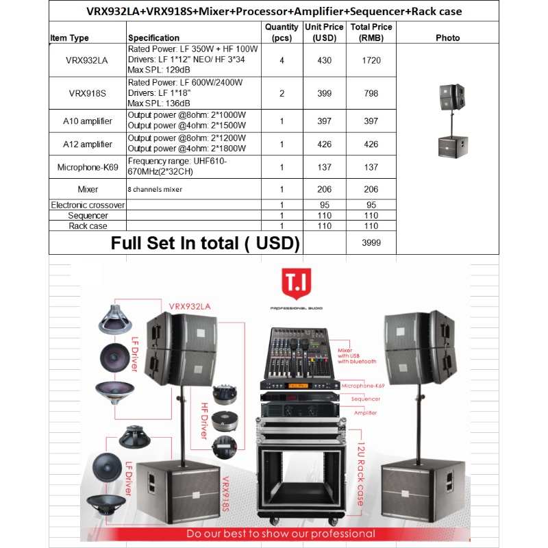 Sistema de Altavoces PA Pasivo - Full Range Speaker reseña y precio