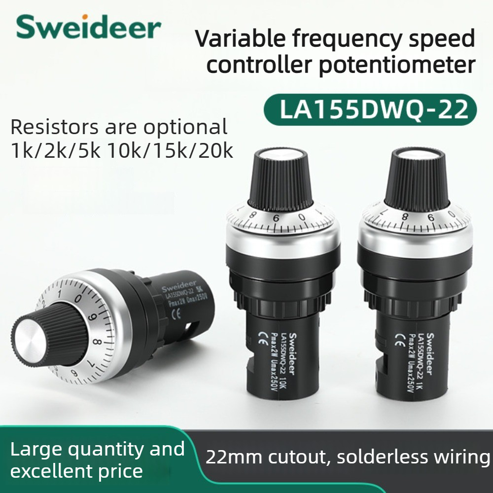 Potenciómetro de 22 mm con int - Potentiometer 10K reseña y precio