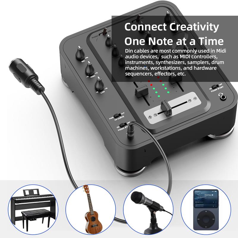 Cable convertidor MIDI Din 5 a - Trs Cable reseña y precio