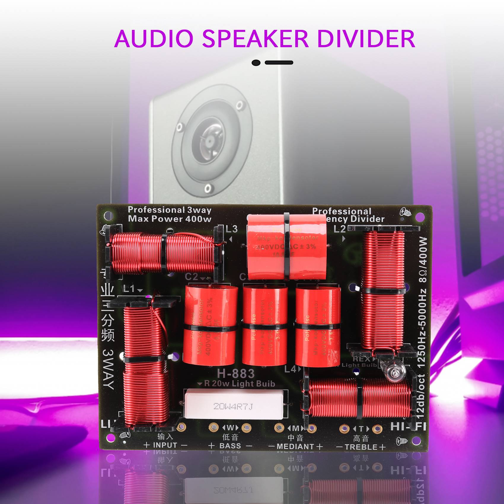 Excelente-400W Divisor cruzado - Speaker Crossover reseña y precio