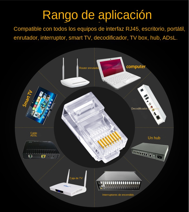 100 Conectores RJ45 Cat6/Cat6e - Rj45 Jack reseña y precio